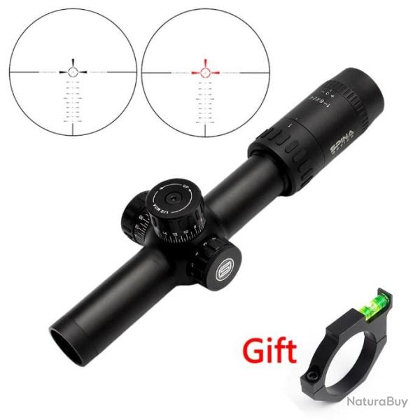 SPINA optics 1-6X24 lunette de chasse verre Compact grav rticule rouge illumin LIVRAISON GRATUITE