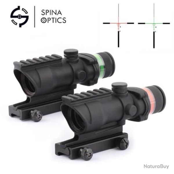 SPINA OPTICS tactique acog style 4x32 port�e de fusil vert fibre optique LIVRAISON GRATUITE