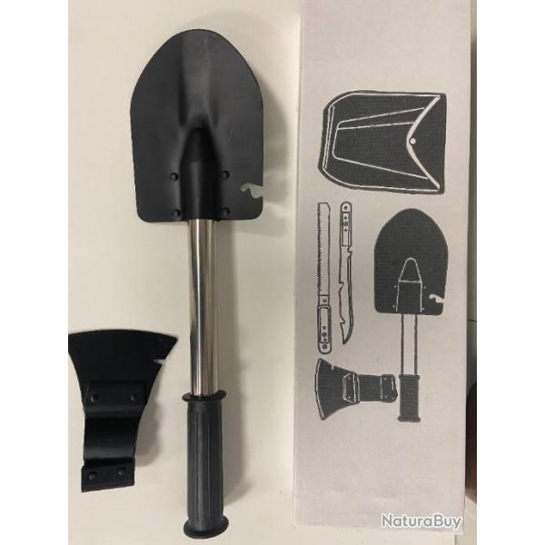 KIT DE SURVIE PELLE / HACHE / COUTEAU    3 en 1