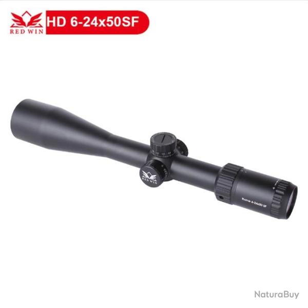 Red Win optics 6-24x50 SF porte fusil de chasse porte 30mm 1/10Mil tourelle LIVRAISON GRATUITE