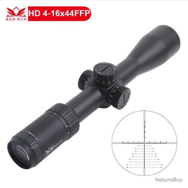 Red Win Optics  4-16x44 FFP 30mm Monotube 1/10Mil tourelle ajuster Mil  LIVRAISON GRATUITE
