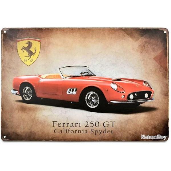 PLAQUE METAL FERRARI 250 GT CALIFORNIA SPYDER