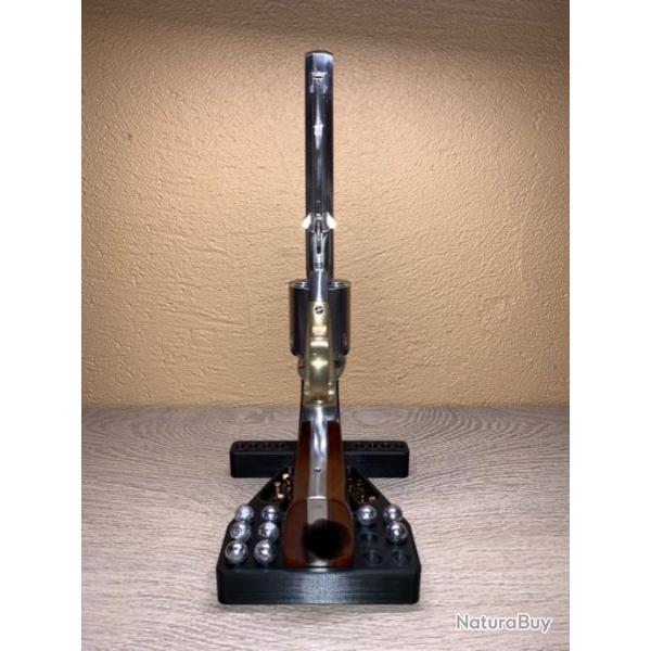 Support / stand de rechargement noir pour revolver � poudre noire 36 / 44 Colt, remington etc...