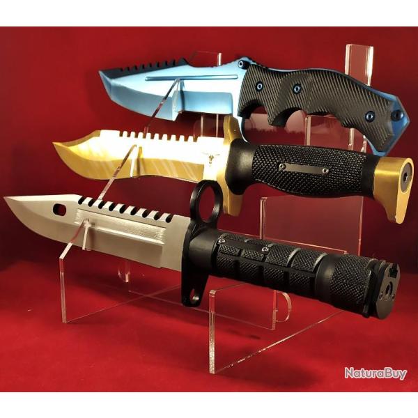 pr�sentoir plexi pour 3 tr�s gros couteaux (GC3)