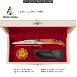 Coffret Couteau &deg;5578 Pliant Bois Teck Laguiole BOUGNA