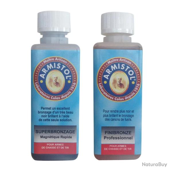 Kit bronzage pour canons fusils superbronzage + finibronze 120ml