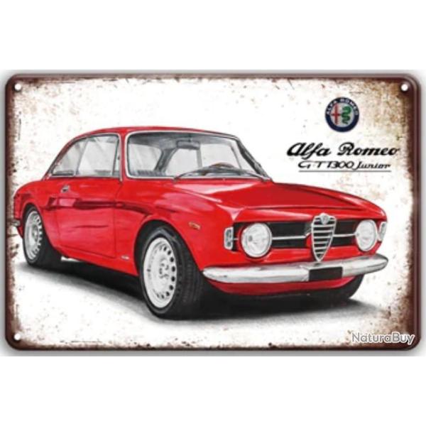 PLAQUE PUBLICITAIRE ALFA ROMEO GT1300 JUNIOR