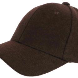 Casquette Baseball Laine Marron Fonce en Feutre Chaude et Tendance Neva Taille unique Marron