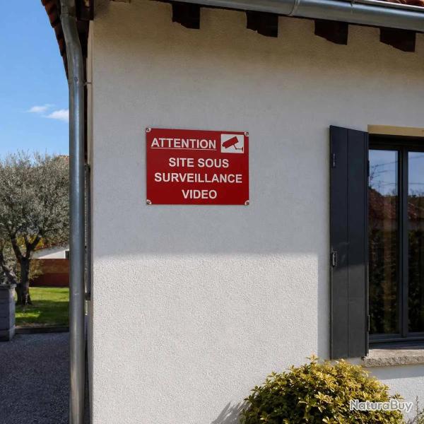 Panneau � Site sous surveillance vid�o � en aluminium 34 x 24 cm � l'unit�