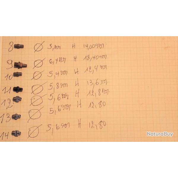 Chemin�e pour pistolet de collection   Diam�tres diff�rents n�14X