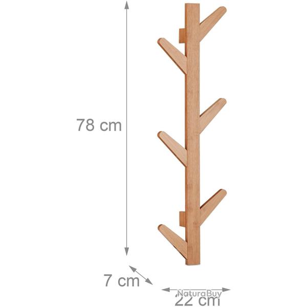 Portemanteau meuble de rangement 6 crochets patre penderie vestiaire 13_0002300