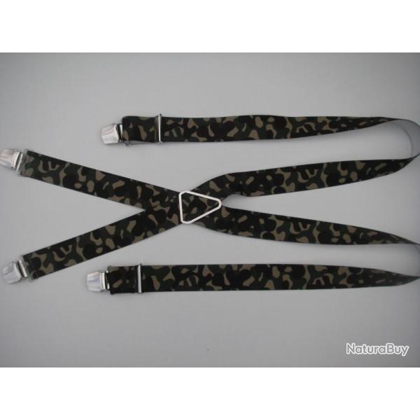 Bretelles  pinces rglables, motifs camouflage n22