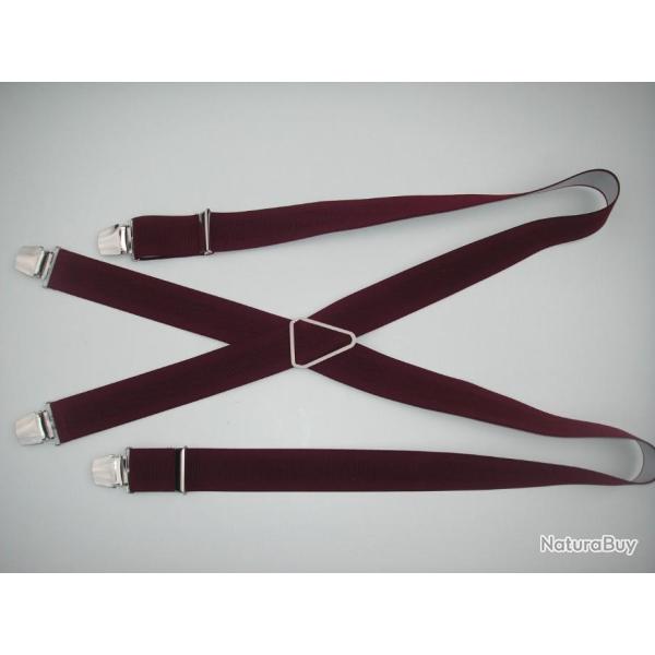 Bretelles � pinces r�glables coulissantes, rouge cerise