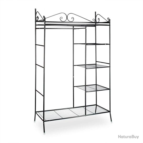 Penderie portant avec housse 172 cm m�tal noir 13_0001960