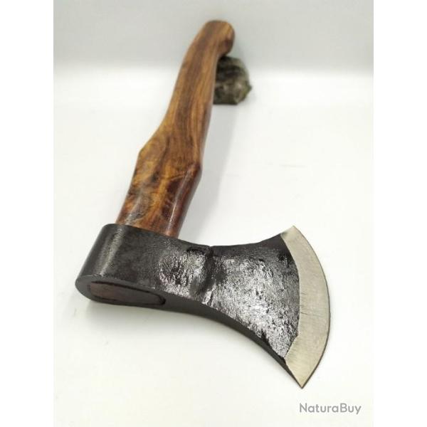 JOLIE Hache Style Tomahawk Hache M�di�vale Manche en Bois T�te de Hache en Acier Carbone