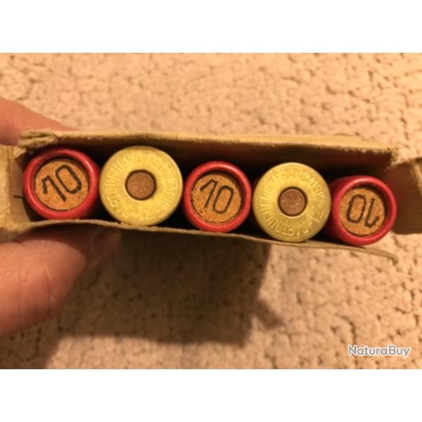 10 cartouches ancienne kalibre 12 pour collection