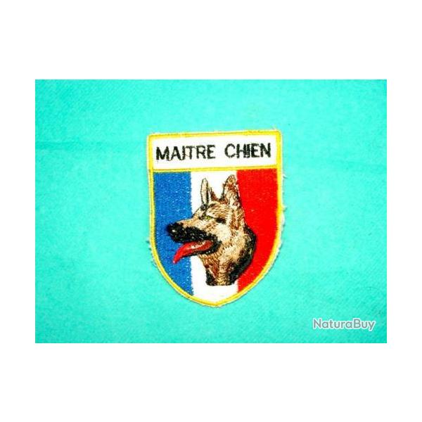 Insigne tissu Maitre chien dimensions 6.5 x 9 cm