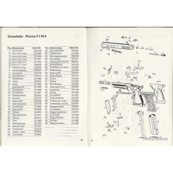 Levier de s�curit� pour pistolet HK P7M8 P7M13 REF @