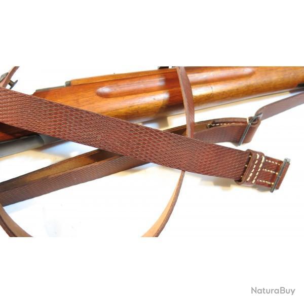 Bretelle en cuir quadrill fusil M96 Sudois