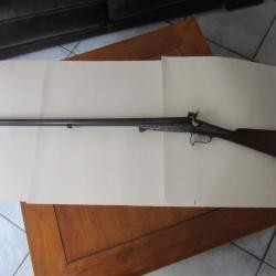 beau fusil &agrave; broche cal 16  "Chabbert &agrave; Rennes" Tr&eacute;s belle &eacute;tat.  Int&egrave;rieur canons proche miroir