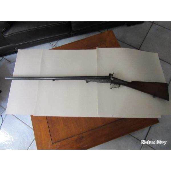 beau fusil � broche cal 16  "Chabbert � Rennes" Tr�s belle �tat.  Int�rieur canons proche miroir