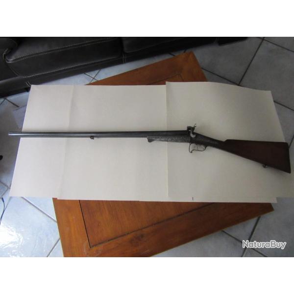beau fusil � broche cal 16  "Chabbert � Rennes" Tr�s belle �tat.  Int�rieur canons proche miroir