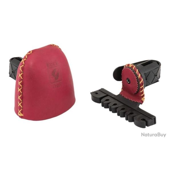 CARQUOIS DELUXE BUCKTRAIL ARC TRADITIONNEL - 6 Flches - Cuir Rouge - N9