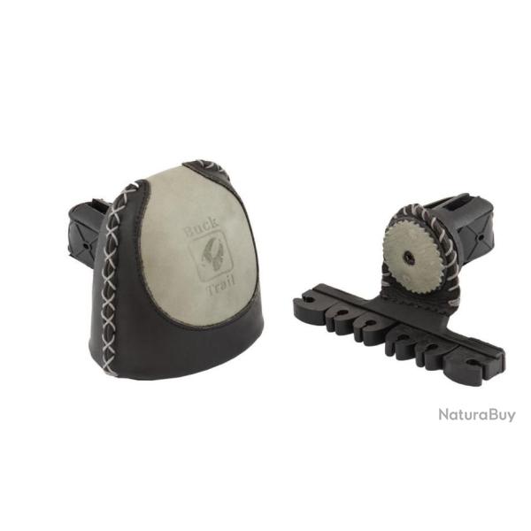 CARQUOIS DELUXE BUCKTRAIL ARC TRADITIONNEL - 6 Flches - Cuir Bicolore Noir/Gris