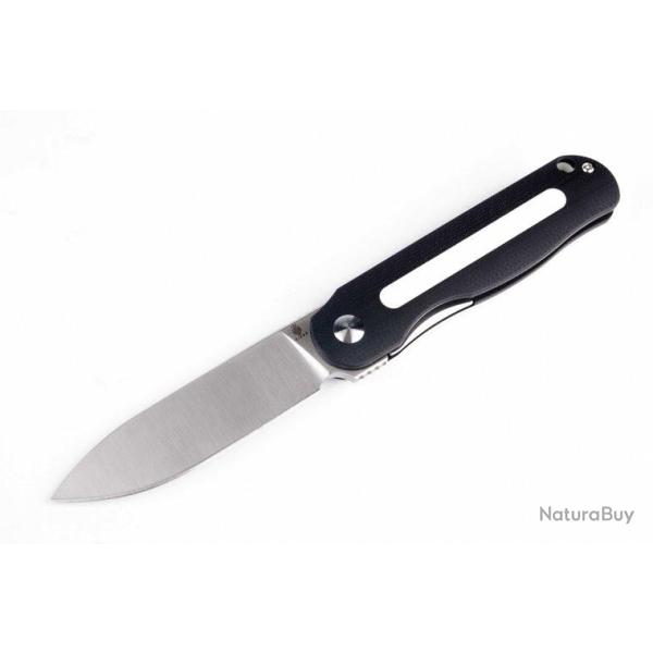 Couteau Kizer Latt Vind Black/White Lame Acier N690 Manche G-10 IKBS Linerlock KIV3567N1