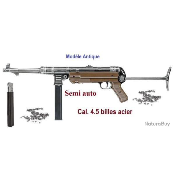 Fusil Mitrailleur  Legends MP Antique SEMI auto  Cal. 4.5 Bille  Acier