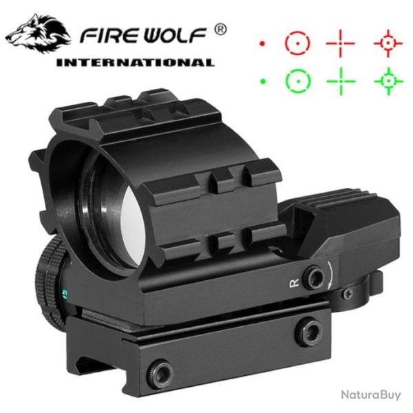 Fire Wolf Viseur Point Holographique 4 R�ticules Lumineux - LIVRAISON GRATUITE !!!