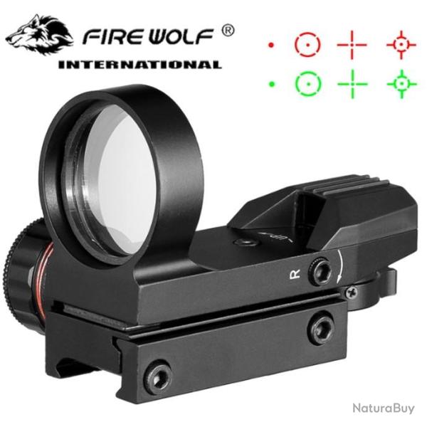 Fire Wolf Viseur Point Rouge 4 R�ticules Lumineux - LIVRAISON GRATUITE !!!
