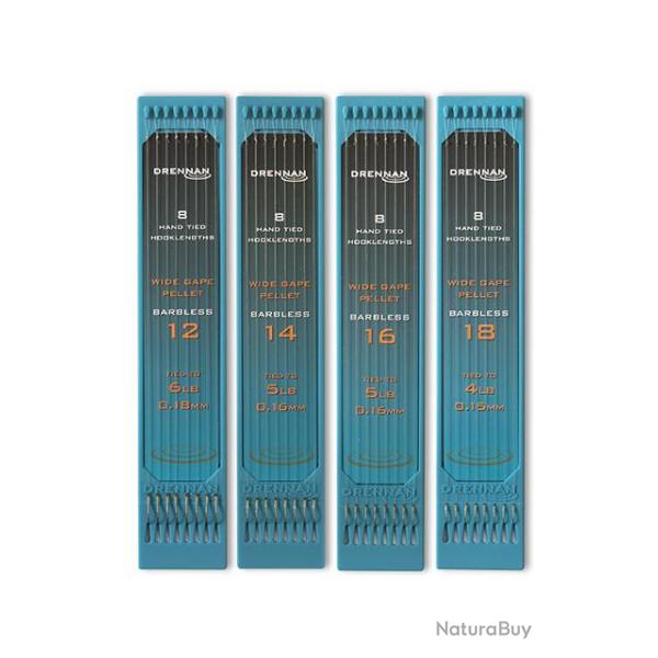 Bas de ligne Plate 6 Wide Gape Pellet Drennan 14