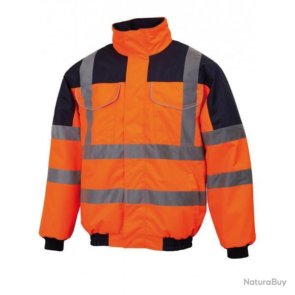 Blouson imperm�able haute visibilit� contre les intemp�ries SINGER BLAVIA/BLAVIO 3XL Orange / Bleu M