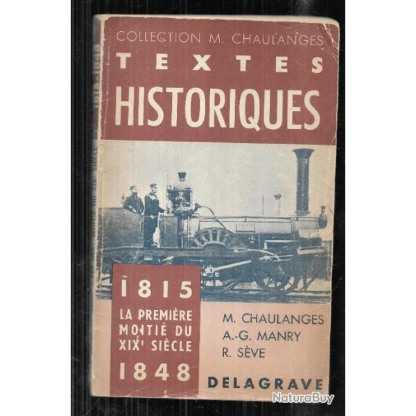 1815-1848 la premi�re moiti� du XIXe si�cle  textes historiques collection chaulanges voir �tat