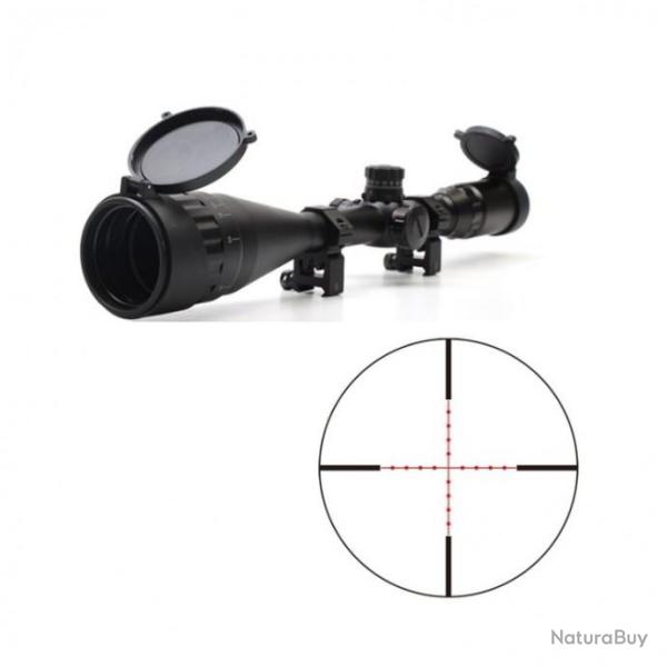Lunette de vise Zasdar 6-24X50 mm. AO Ret. Mildot lumineux - Tube 1 "