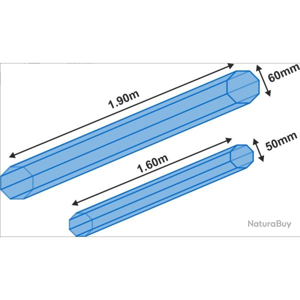 TUBE DE PROTECTION OCTOGONAL D.50MM 1M60