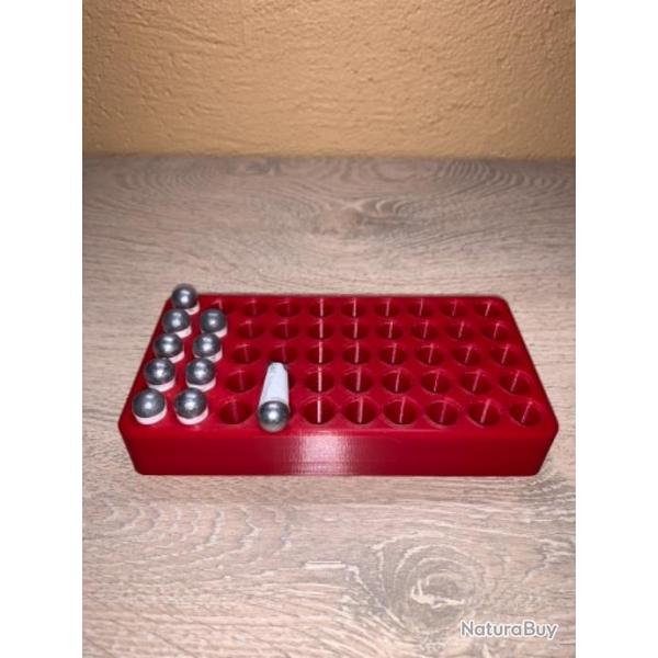 Plateau de rechargement rouge optimis� pour les cartouches papier � poudre noire 44 / 36