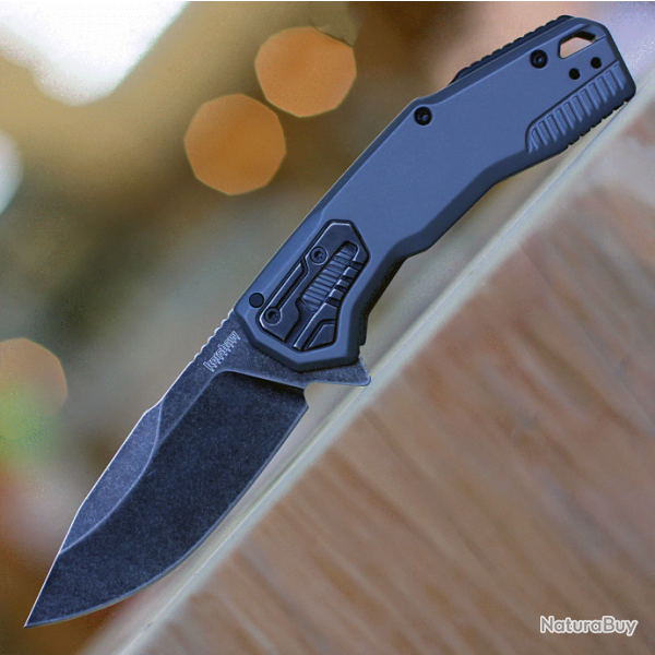 Couteau Kershaw Cannonball A/O Lame Acier D2 Manche Acier Framelock Clip KS2061