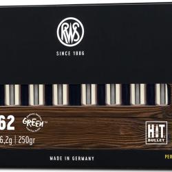 Cartouche RWS Hit Short Rifle cal.9,3X62 250GR 16,2G boite de 20