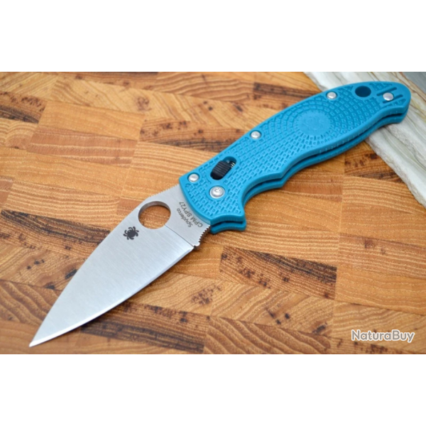 Couteau Spyderco Manix 2 Ball Bearing Lock Lame Acier CPM-SPY27 Cobalt Blue FRCP USA SC101PCBL2