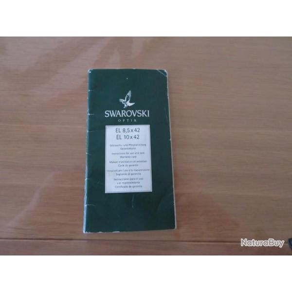 notice SWAROVSKI EL8,5 x 42 et EL 10 X 42