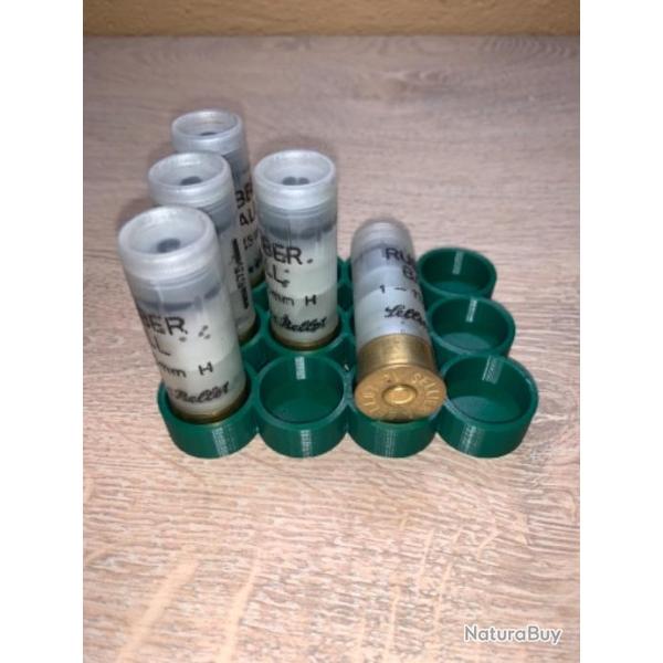 Plateau / support de rechargement vert fonc� pour calibre 12, 16, 20, slug etc...