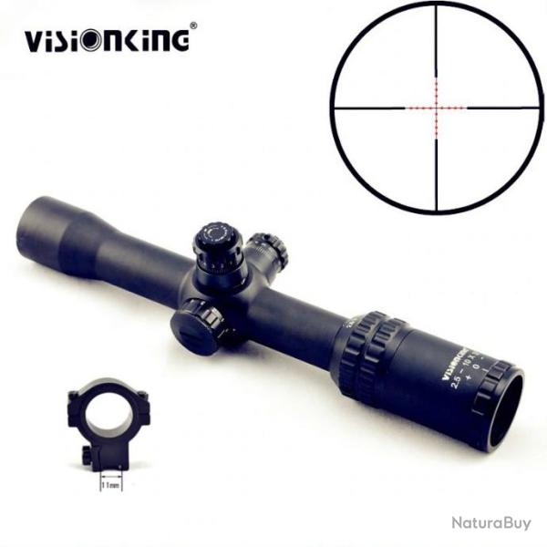 Visionking 2.5-10x32 serrure  tourelle  vue W/D 11mm montures LIVRAISON GRATUITE