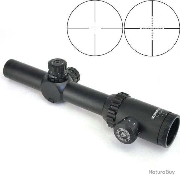 Visionking 1-10x24 FFP Mil-Dot avec anneaux de montage de 11mm LIVRAISON GRATUITE