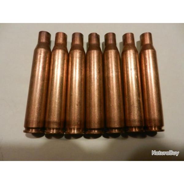 lot de 7 douilles �tuis vides pour rechargement calibre 280 Remington