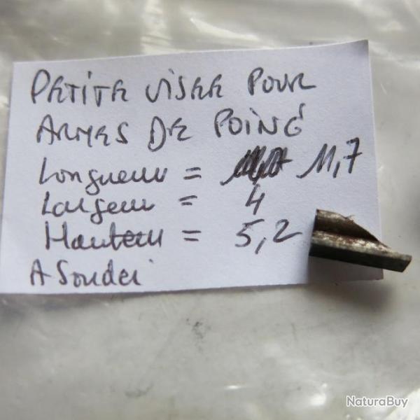 VENDU PAR CUIRASSIER11  GUIDONS  FER POUR ARMES DE POING ANCIENNES