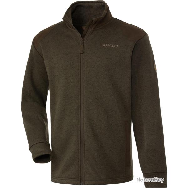 Veste polaire tricot�e Eifel (Couleur: Olive m�lang�, Taille: S)