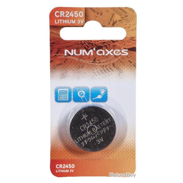 NUM'AXES - Blister 1 pile CR2450 lithium 3 V (Equivalence : DL2450)