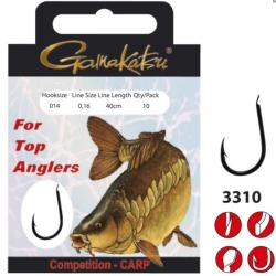 Hame&ccedil;ons mont&eacute;s comp&eacute;tition 40cm BKS-3310B Carp Gamakatsu 10 / D 0.18mm